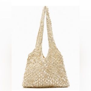 Zara beautiful kneaded beaded handbag